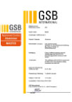 Urkunde der GSB INTERNATIONAL, Gütegemeinschaft für die Stückbeschichtung von Bauteilen